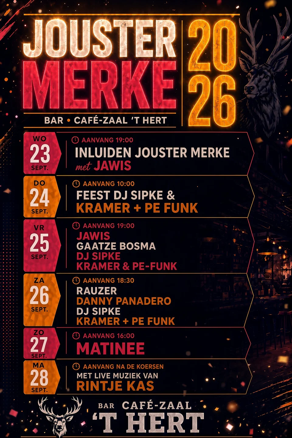 Flyer Jouster Merke — 23–28 september 2026
